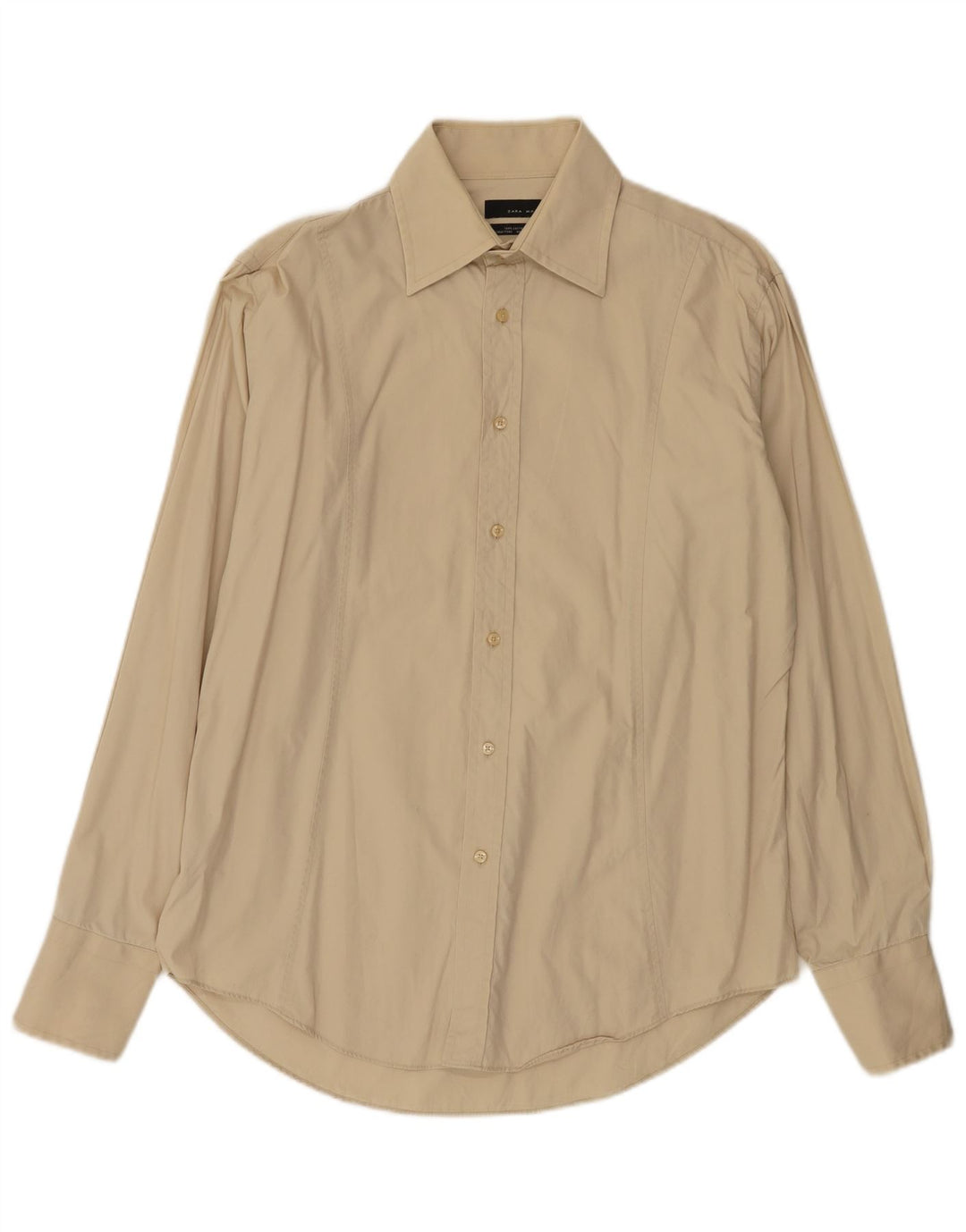 Chemise Homme Zara XL Coton Beige