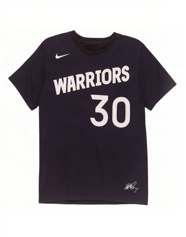 Nike Hommes Warriors Graphic T-Shirt Haut Petit Bleu Marine Tacheté Coton