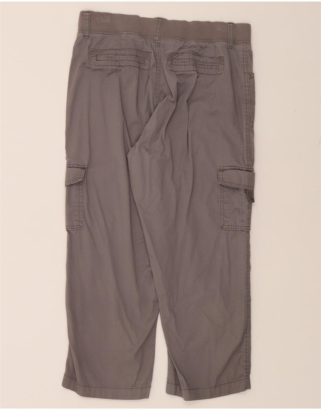 LEE Womens Easy Fit Straight Cargo Capri Trousers US 8 Medium W30 L22 Grey Vintage Lee and Second-Hand Lee from Messina Hembry 