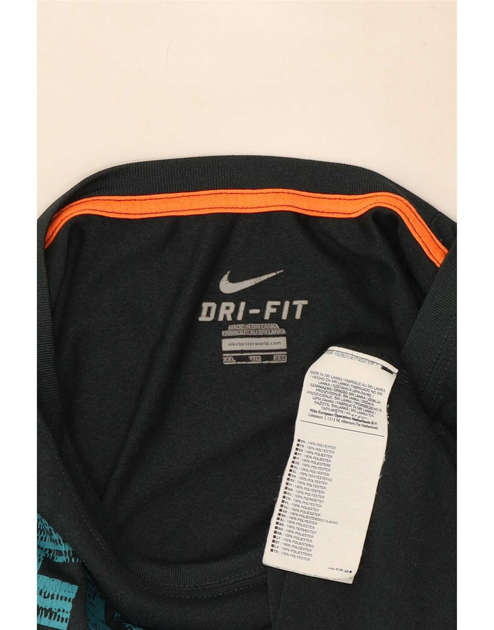Nike T-shirt graphique pour homme 2XL Vert Polyester