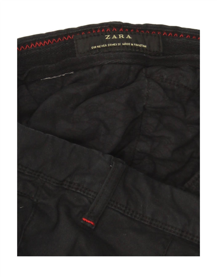Zara Pantalon Chino Slim Homme EU 40 Medium W31 L30 Noir