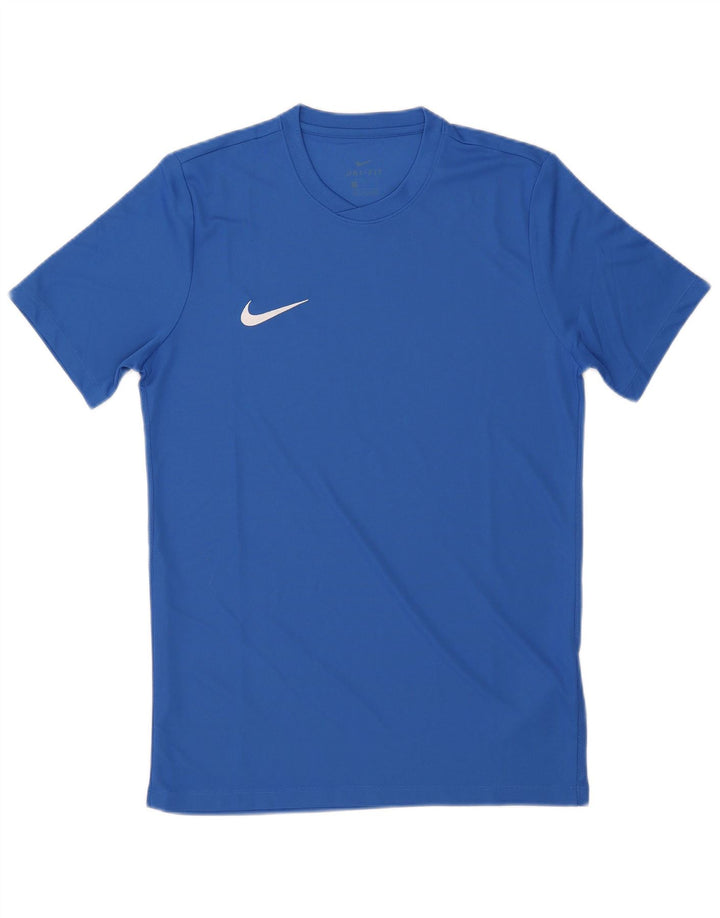 Nike Homme Dri Fit Graphic T-Shirt Haut Bleu Moyen Polyester