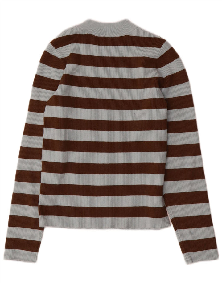 Levi's Pull Ras du Cou Femme UK 12 Acrylique Rayé Bleu Moyen