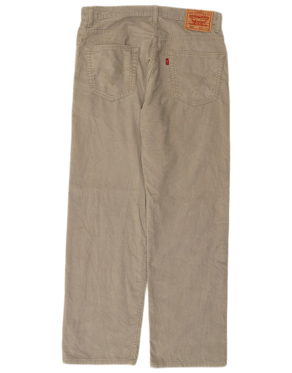 Levi's Pantalon droit 559 en velours côtelé coupe décontractée W34 L32 Homme Gris Coton