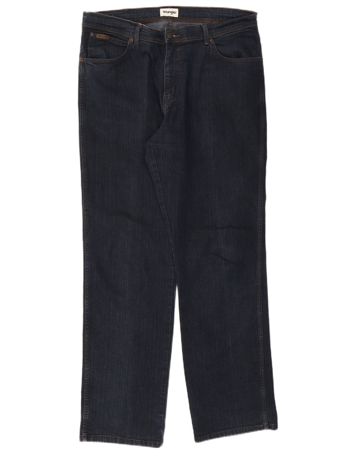 Wrangler Jean Droit Texas Homme W38 L34 Bleu Marine Coton