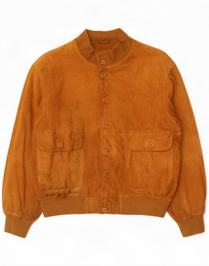 Zarro Veste bomber en daim pour homme UK 38 Marron moyen