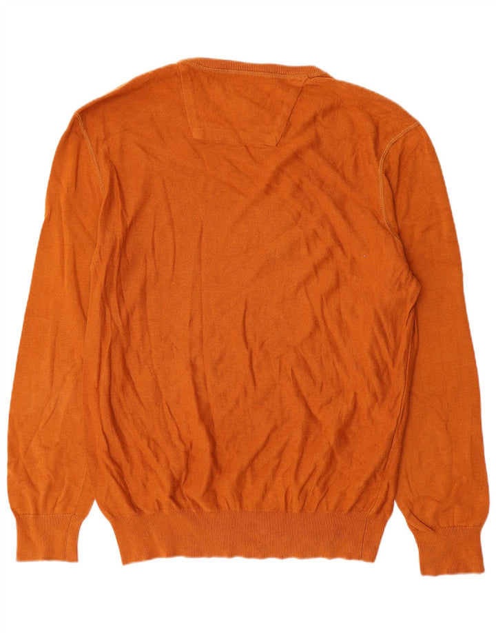 Timberland Pull à col rond coupe classique pour homme, grand coton orange