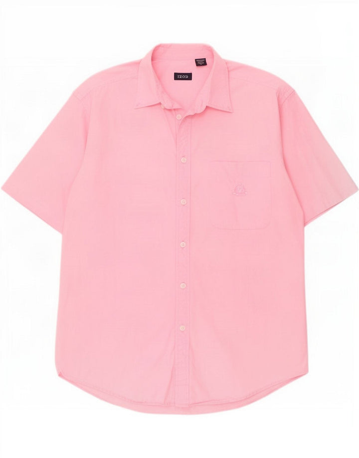 Izod Chemise à manches courtes pour homme rose moyen
