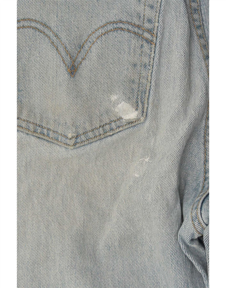 Levi's Jean Droit Ribcage Distressed Femme W27 L29 Bleu Coton