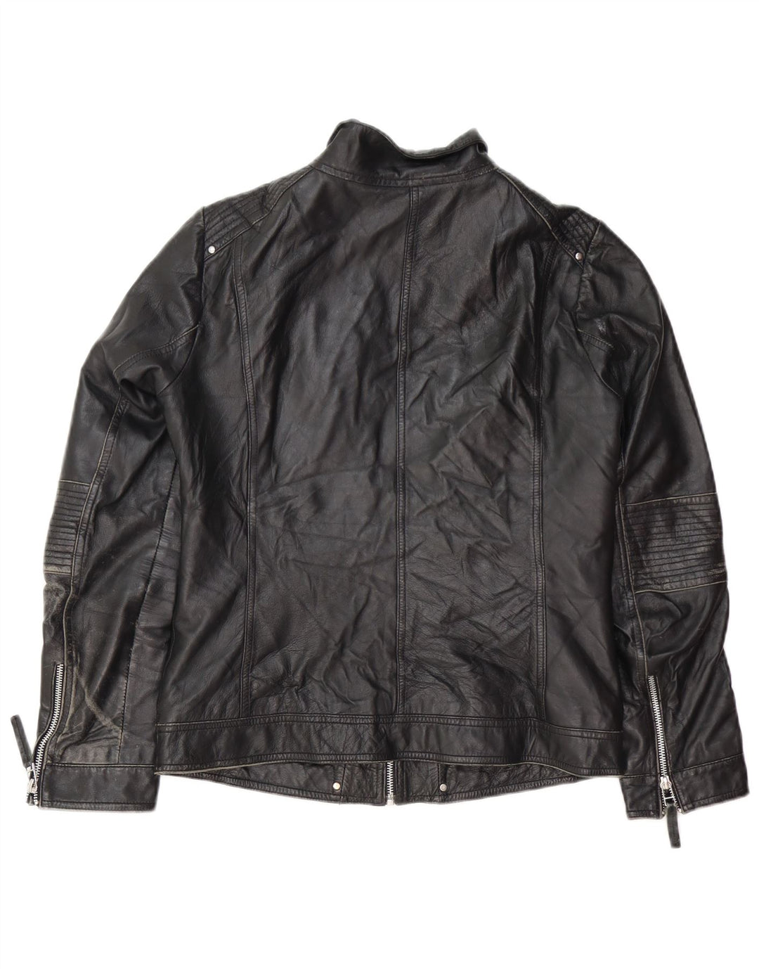 Isaco & Kawa Veste de motard en cuir pour femme IT 44 Cuir noir moyen