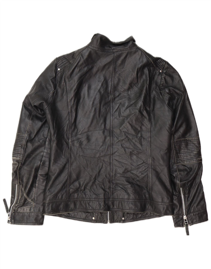 Isaco & Kawa Veste de motard en cuir pour femme IT 44 Cuir noir moyen