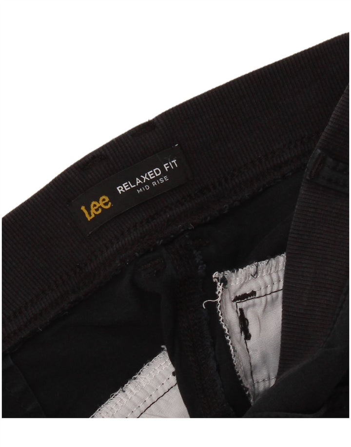 LEE Short cargo taille moyenne pour femme, coupe décontractée, W34, Large, noir