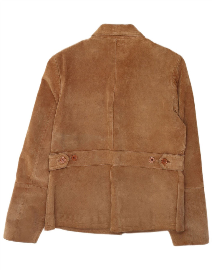 Outer Edge Veste en daim pour femme UK 16 Grand cuir marron