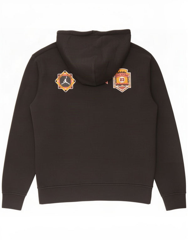 Jordan Pull à capuche zippé graphique pour homme Petit coton noir