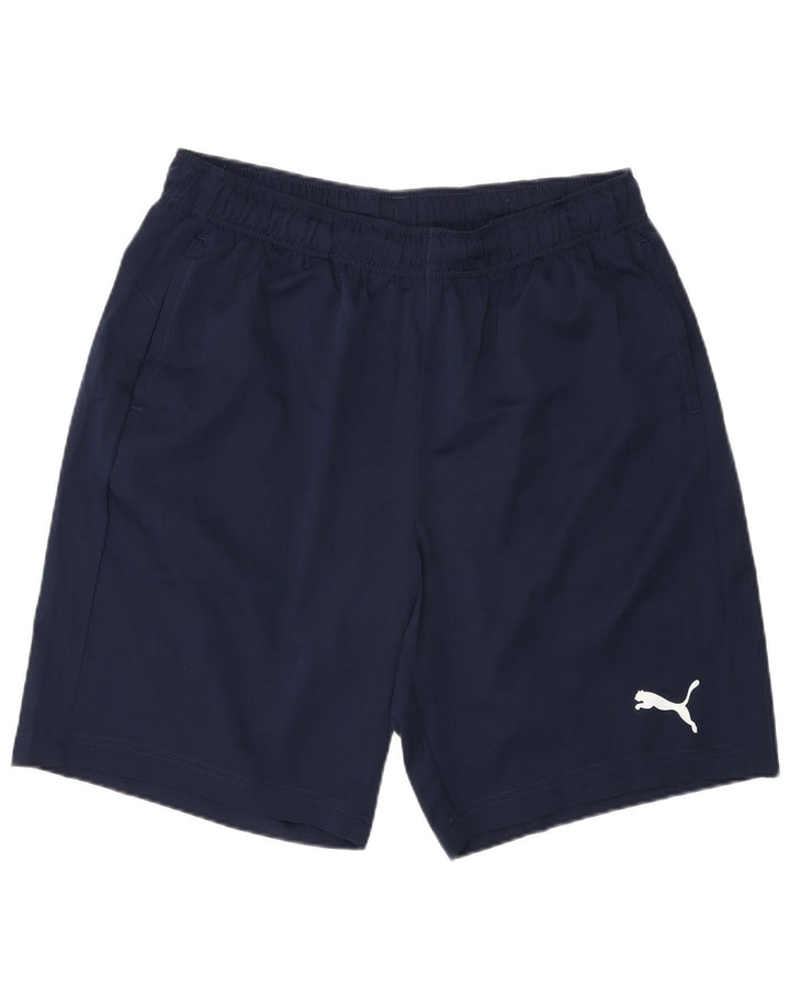 Puma Short de sport pour hommes, grand, bleu marine, polyester