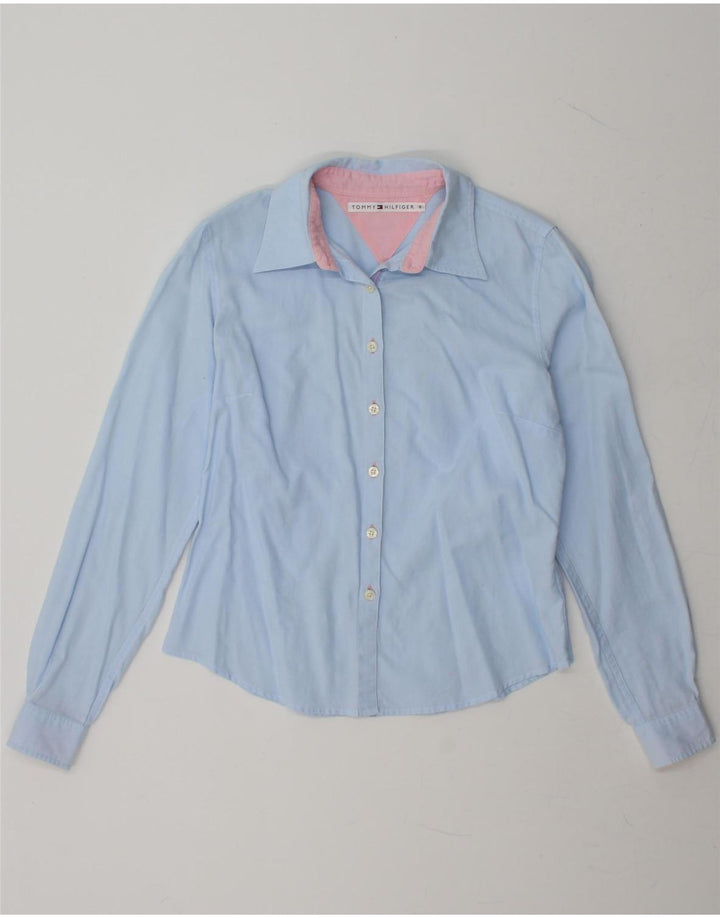 TOMMY HILFIGER Womens Shirt US 6 Medium Blue Vintage Tommy Hilfiger and Second-Hand Tommy Hilfiger from Messina Hembry 