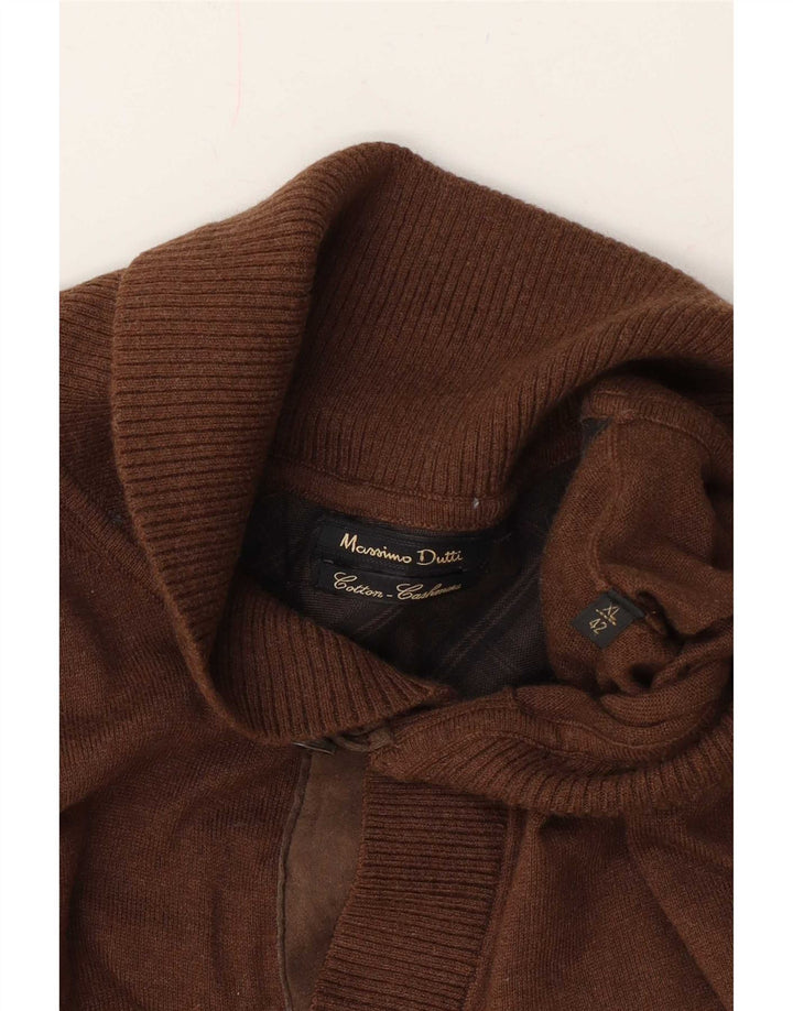 Massimo Dutti Pull col châle pour homme XL en coton marron