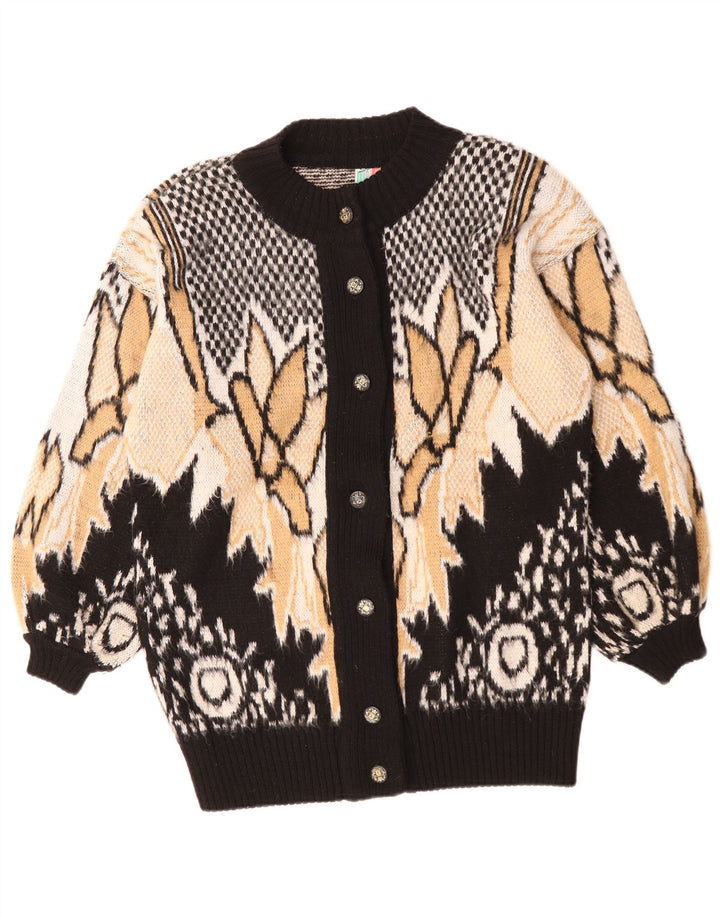 vintage Womens Cardigan Sweater UK 20 2XL Multicolore Floral