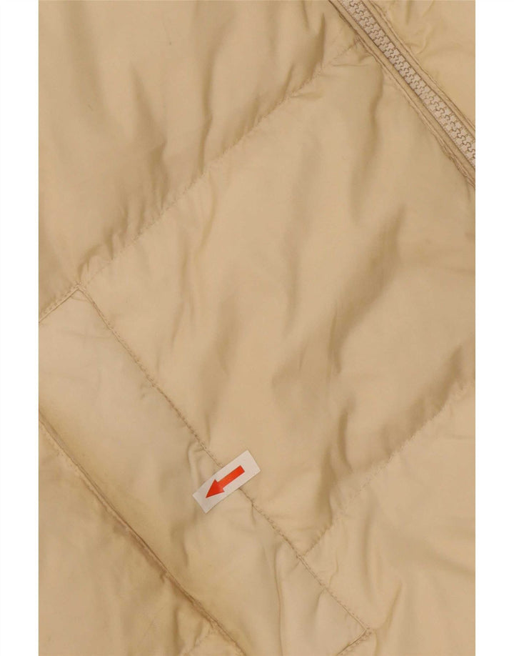 Zara Manteau matelassé surdimensionné à capuche pour femme UK 6 XS Beige Polyester
