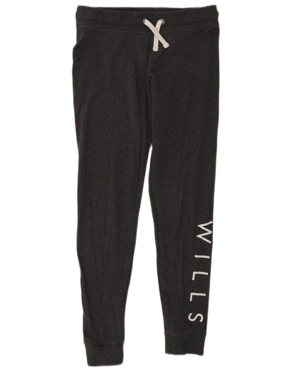 Jack Wills Pantalon de survêtement graphique pour femme Joggers UK 10 Small Gris