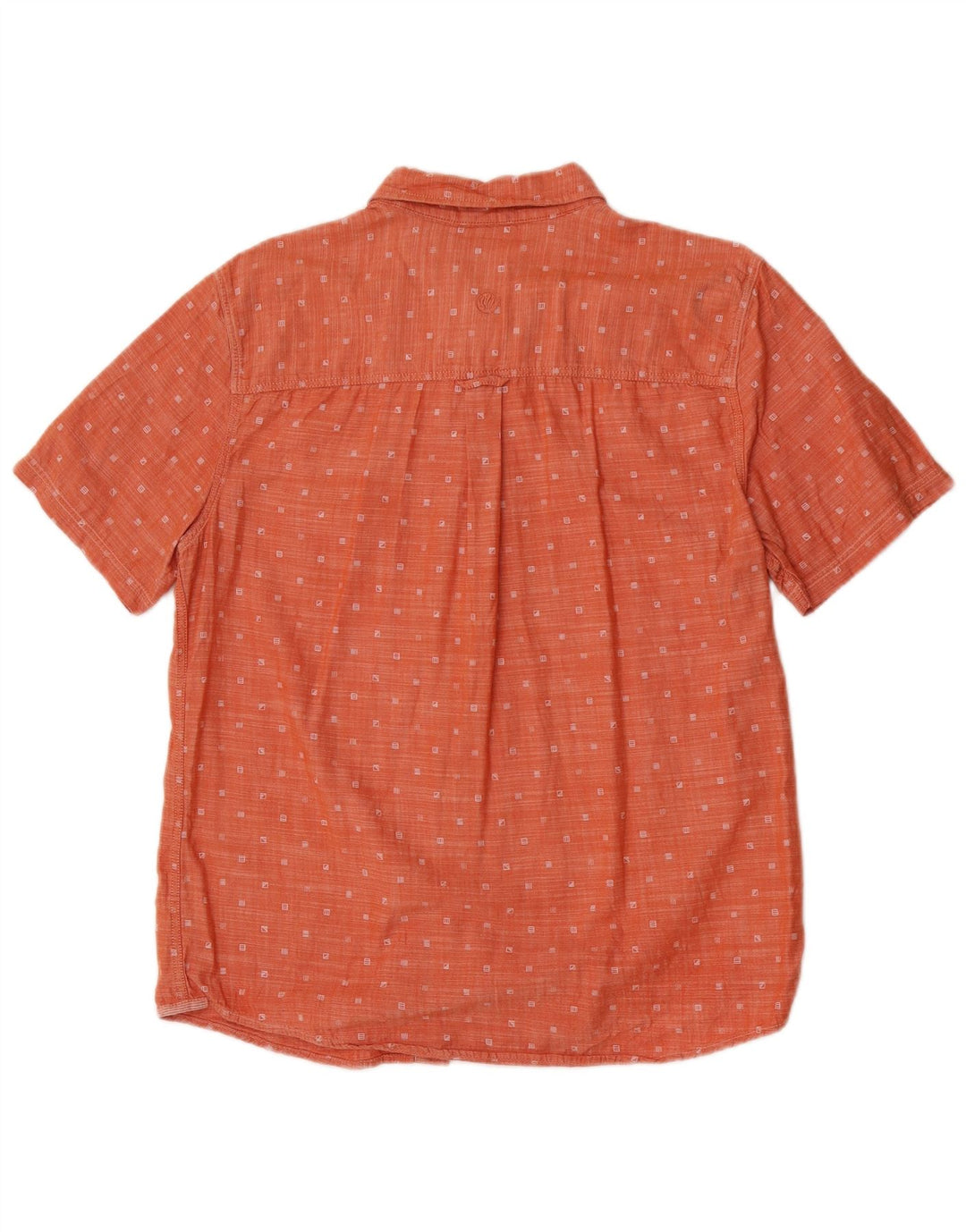 Fat Face Chemise à Manches Courtes Homme Coupe Regular Coton à Pois Orange Moyen