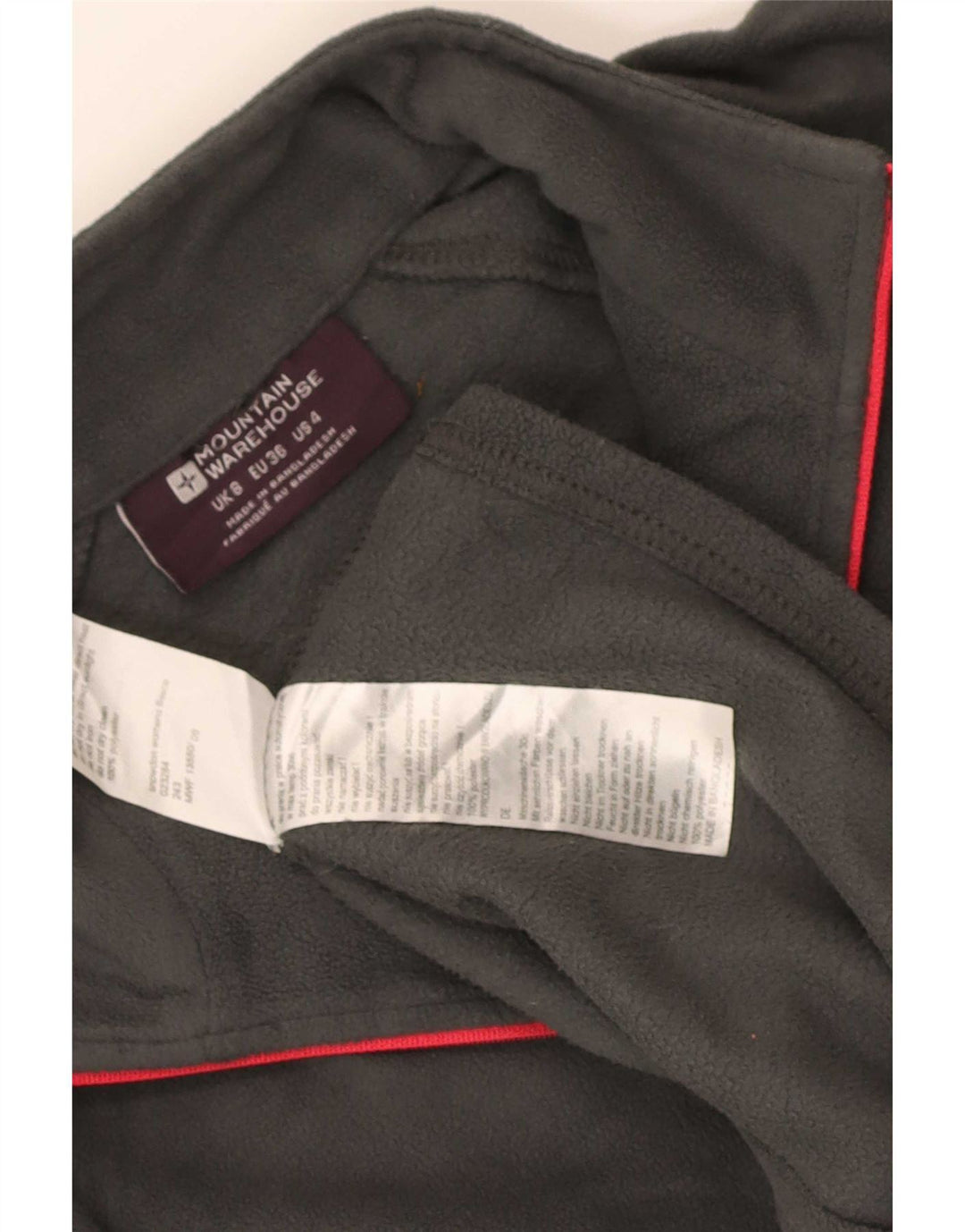 Mountain Warehouse Pull polaire à col zippé pour femme UK 8 Small Gris Polyester