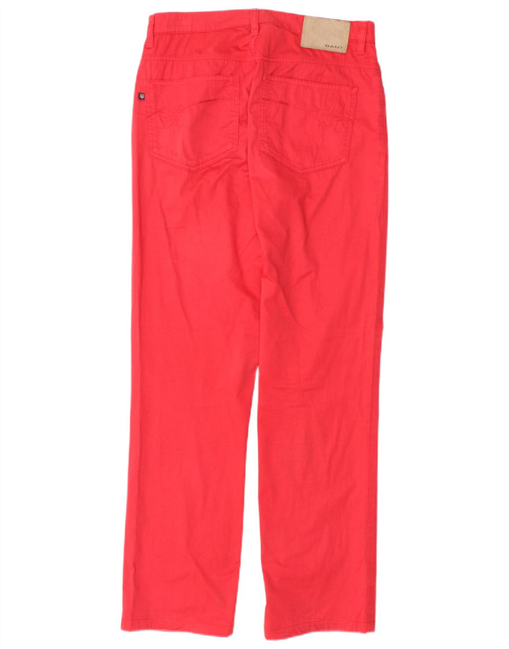 GANT Pantalon décontracté droit Carol Regular Fit W28 L29 Femme Rouge Coton