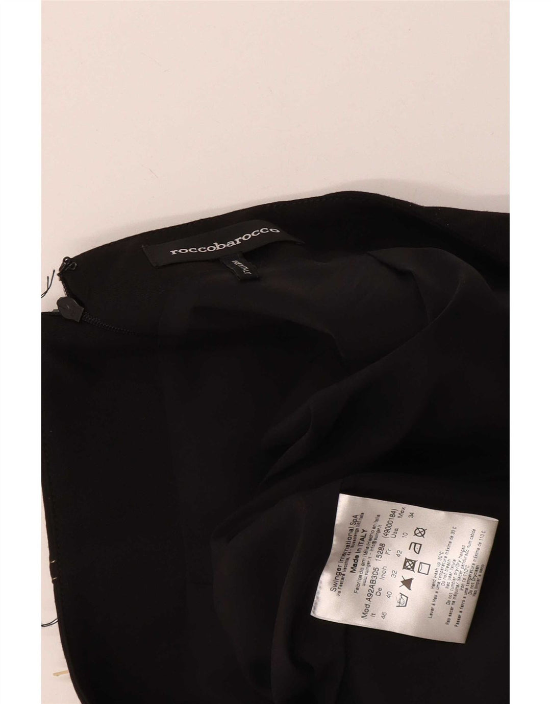 Roccobarocco Jupe crayon femme IT 46 Large W34 Noir Polyester