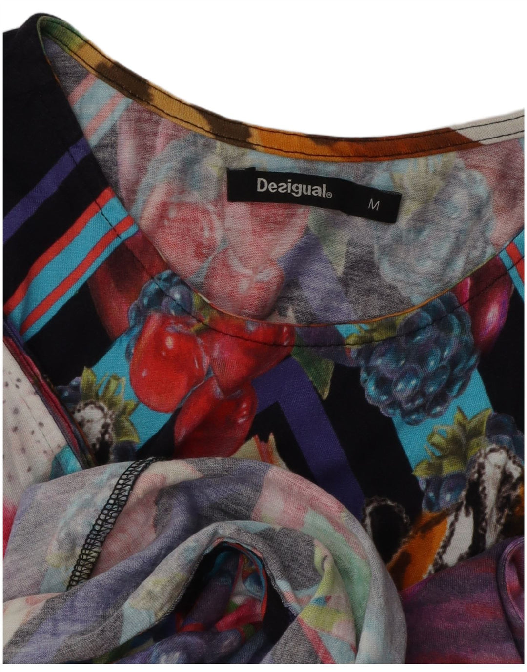 Desigual Robe trapèze à motif abstrait pour femme UK 12 Medium Multicolore