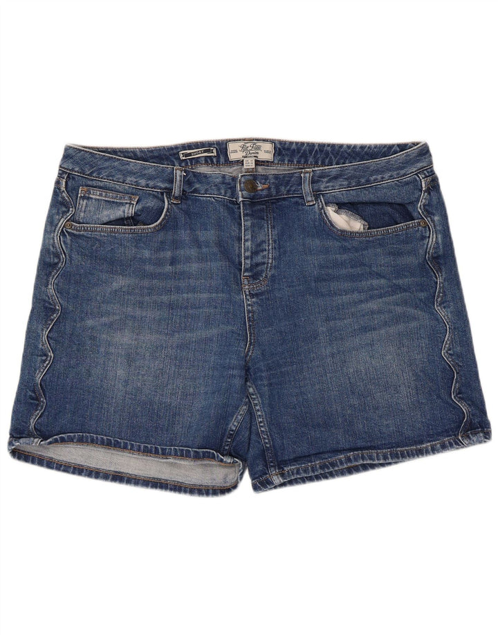 Fat Face Short en jean pour femme UK 16 Large Bleu Coton