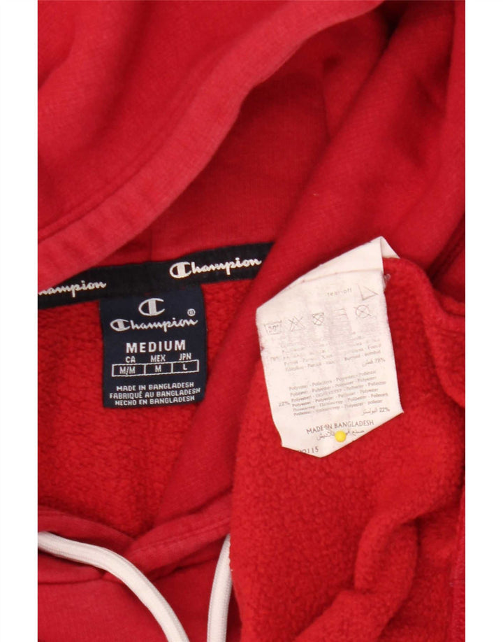 Champion Pull à Capuche Graphique Homme Rouge Moyen Coton