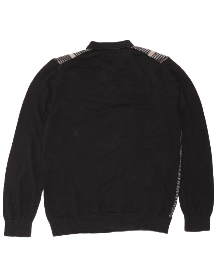 Marks & Spencer Pull à col polo autographe pour homme, grand noir