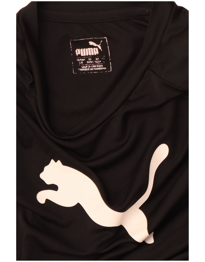 PUMA T-shirt graphique pour hommes, grand, noir, polyester, sport