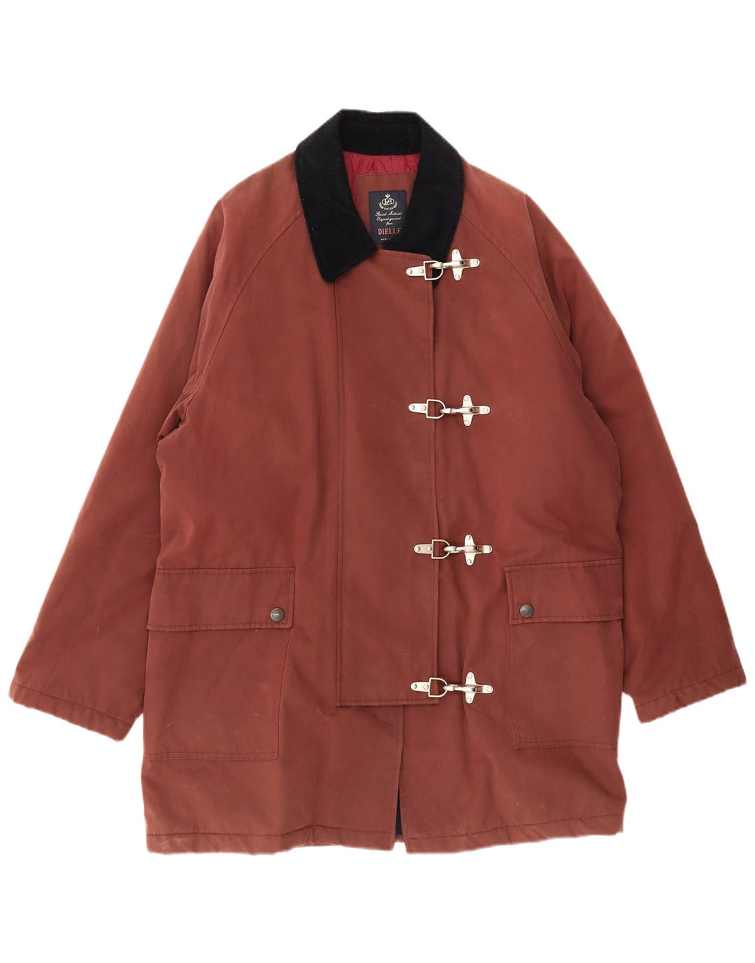 Dielle Duffle Coat surdimensionné pour femme IT 50 XL en coton color block marron