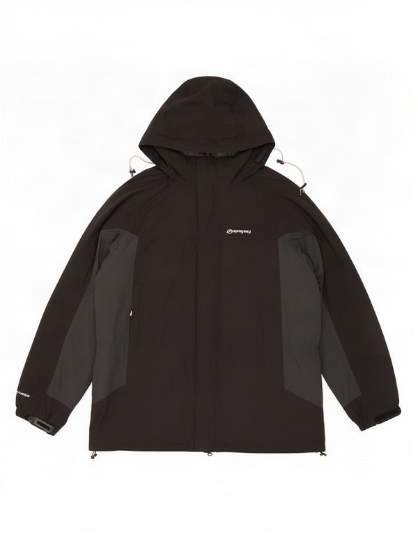 Sprayway Veste coupe-vent à capuche pour homme UK 40 Large Noir Colourblock