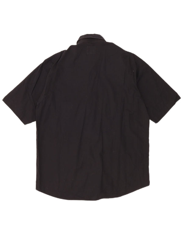 Rifle Chemise à manches courtes pour hommes Grand coton noir