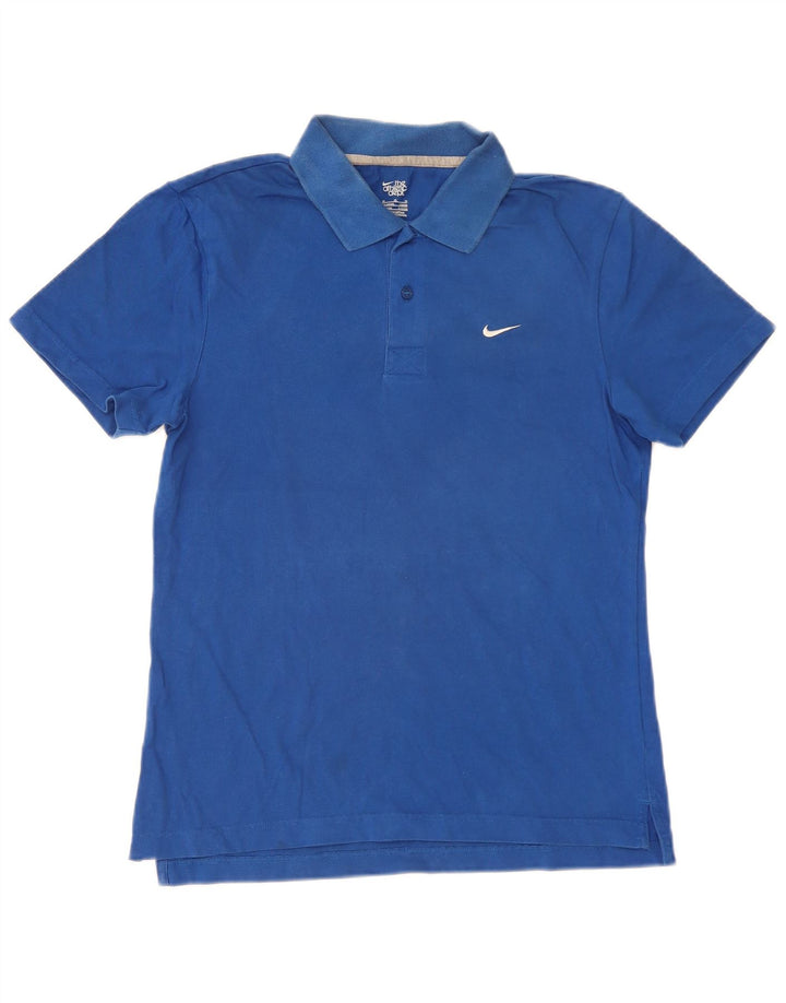 Polo Nike Homme UK 38/40 Bleu Moyen Coton