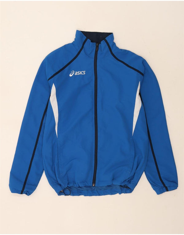 Asics Veste de Survêtement Graphique Homme Bleu Moyen Polyester Colorblock