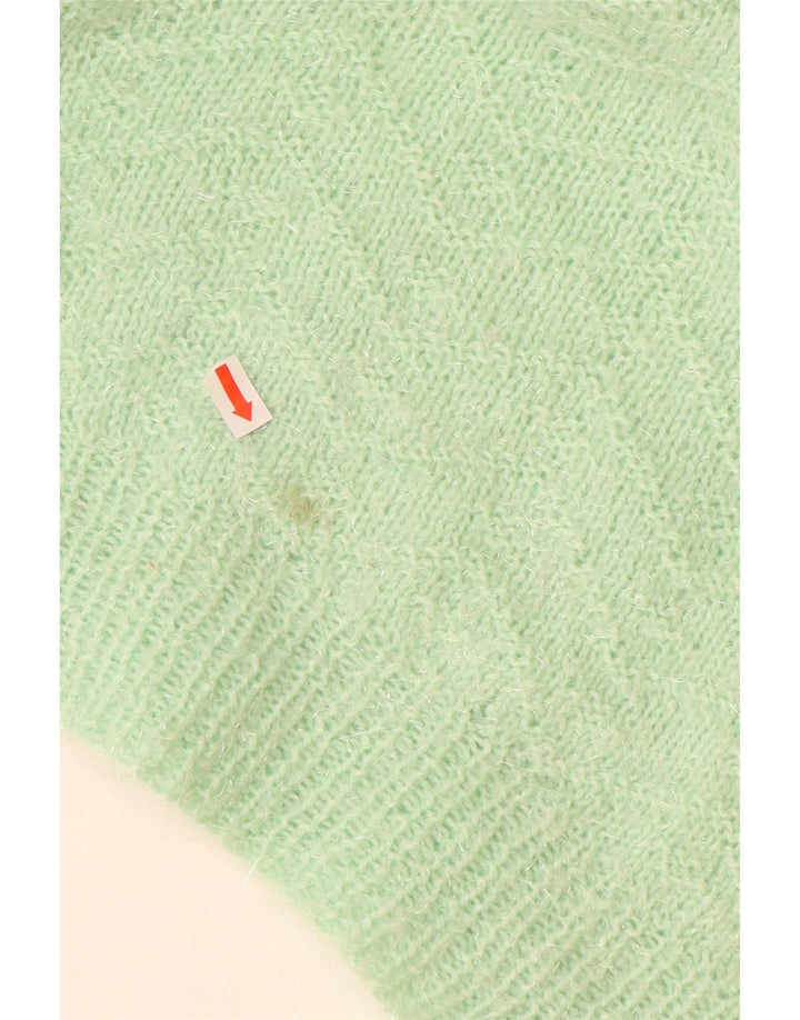 VINTAGE Pull col bateau femme UK 18 XL Vert