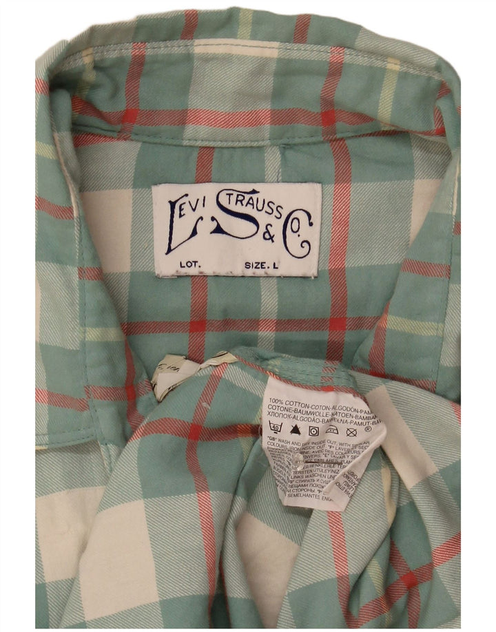 Levi's Chemise Flannel Homme Vert à Carreaux Large Coton