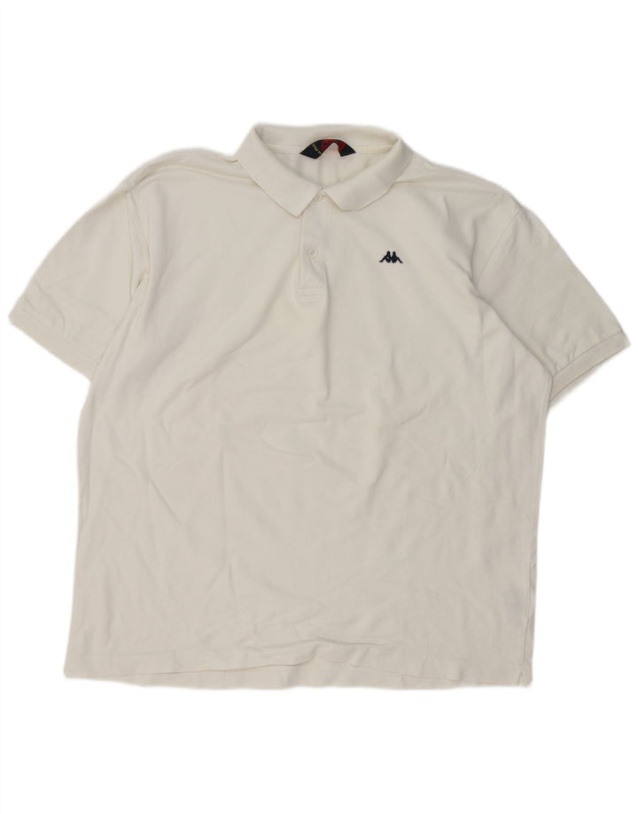 Kappa Polo Homme 2XL Blanc Coton