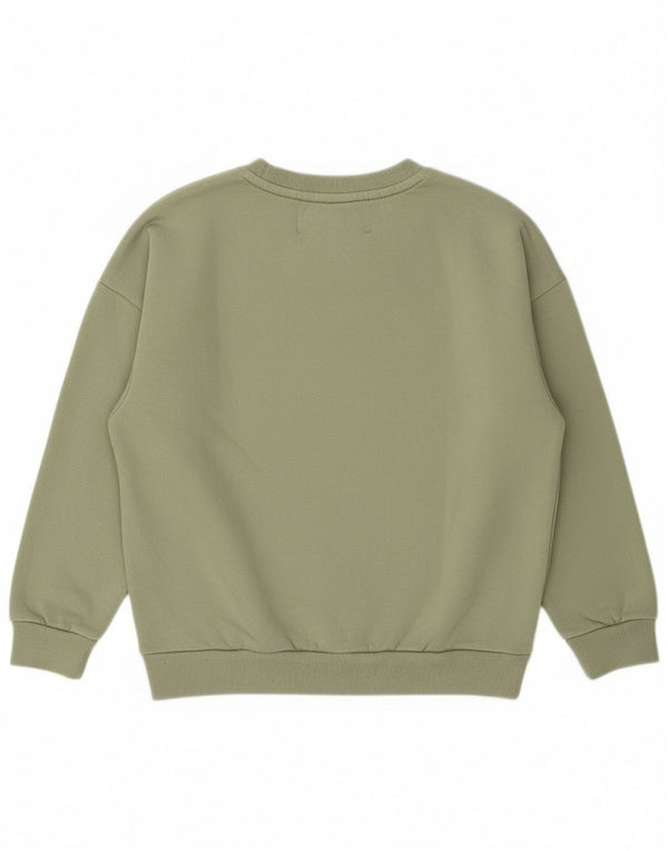 Superdry Sweat-shirt surdimensionné graphique pour femme UK 8 petit coton vert