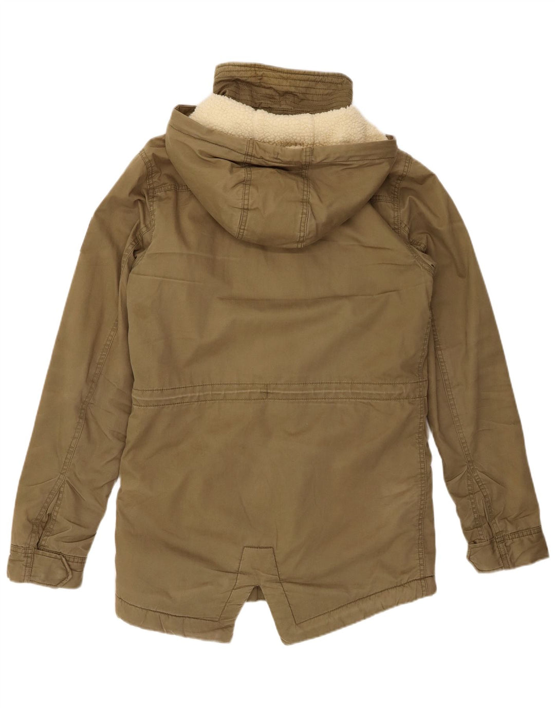 SUPERDRY Veste Parka Sherpa à Capuche The Rookie pour Hommes UK 36 Petit Kaki