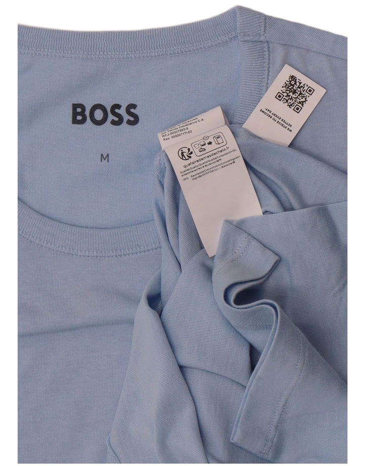 Hugo Boss Homme T-Shirt Top Bleu Moyen Coton
