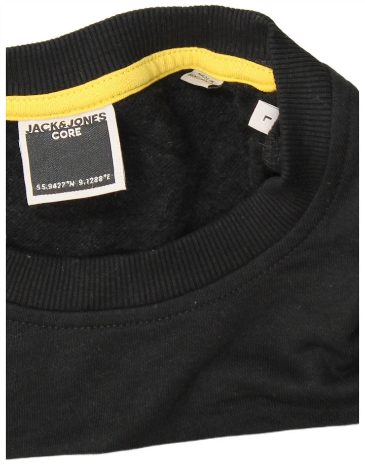 Jack & Jones Sweat-shirt graphique pour homme en coton noir Taille L