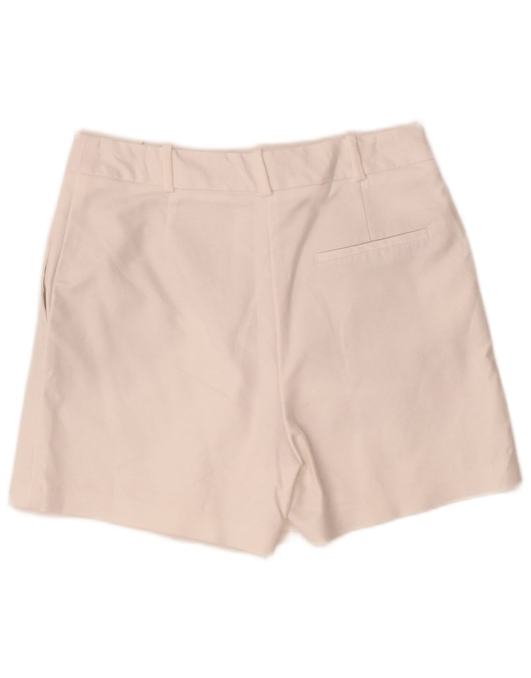 Zara Short Chino Femme Moyen W28 Coton Blanc