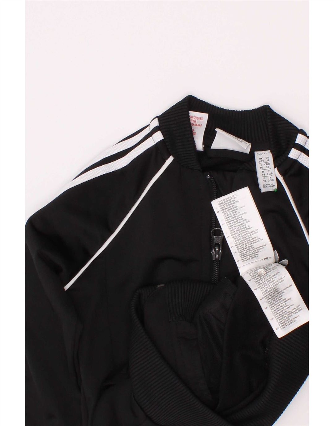 Veste de survêtement Adidas Garçon 2-3 ans Noir Polyester