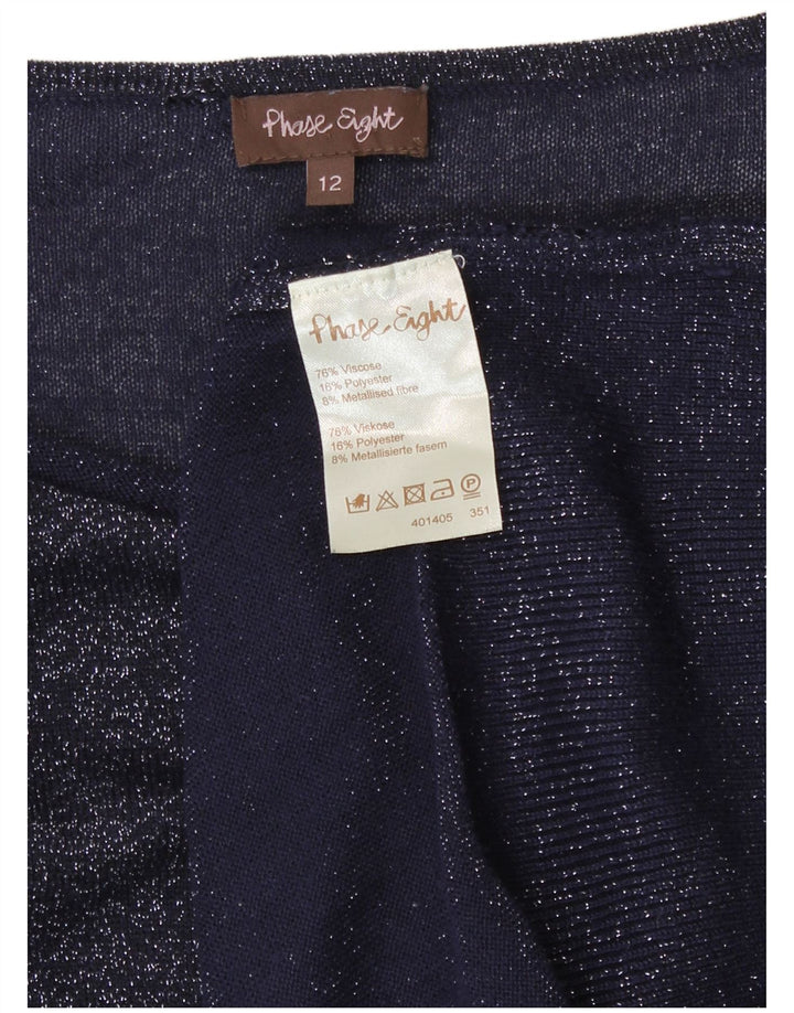 Phase Eight Pull col bateau pour femme UK 12 Bleu marine moyen Viscose