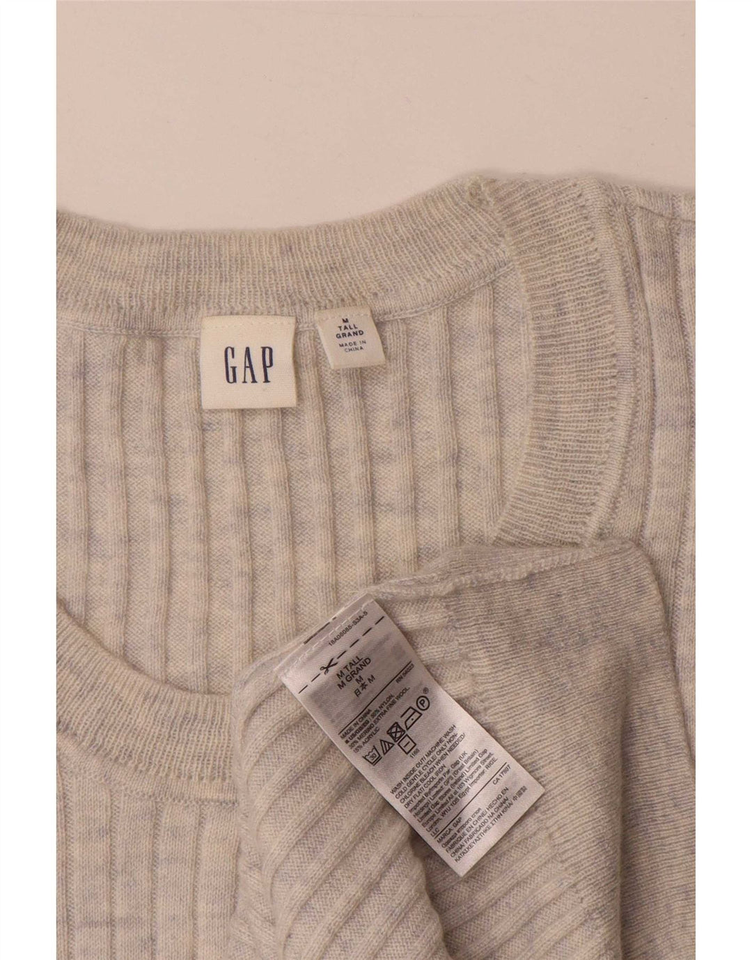 Gap Pull à col rond pour femme UK 14 Nylon gris moyen
