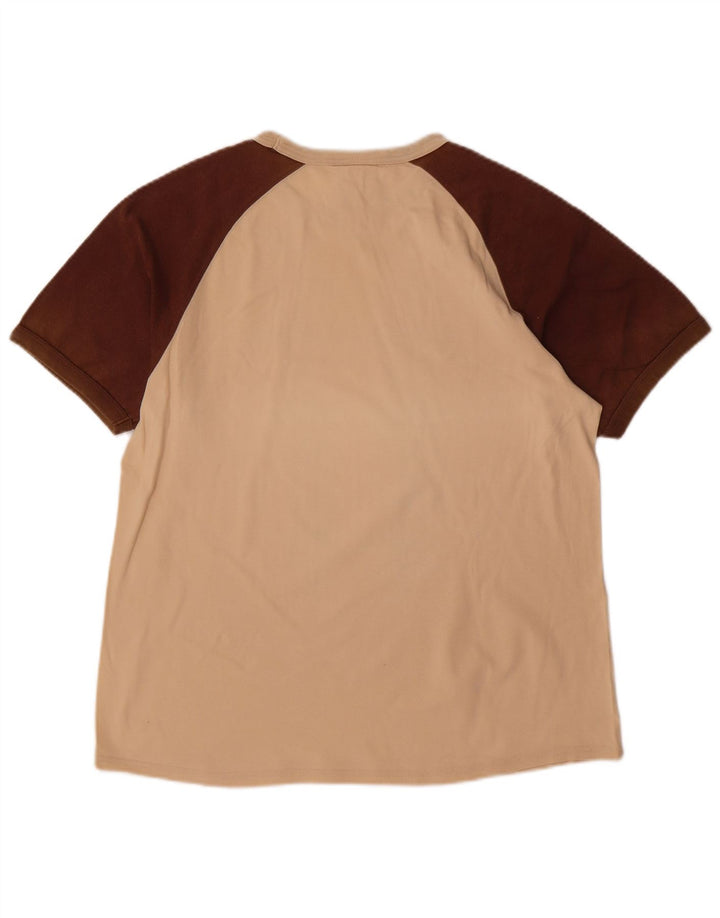 NIKE T-shirt graphique pour hommes UK 39/41 Coton colour block beige moyen